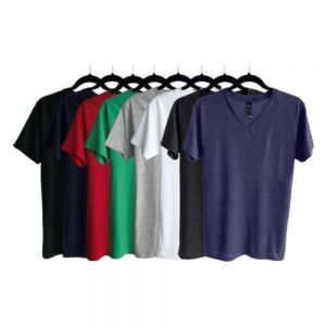 PLAYERA CUELO V CABALLERO COLORES  50/50 ALGODÓN/POLIESTER 2XL
